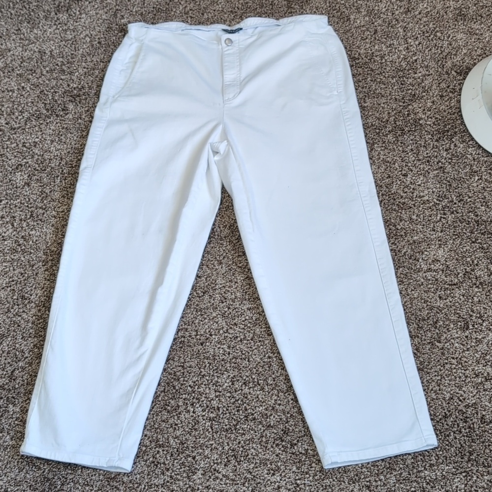 Eileen Fisher Organic Cotton Stretchy Jeans High Rise Tapered size Large